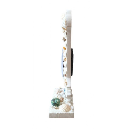 Ceas de masa Delfin, Alb, 23 cm, 20178199