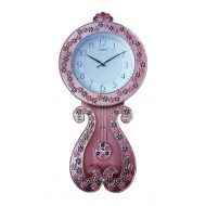 Ceas de perete cu pendul, Princess pink, 59 cm, RK36PND Ceas de perete cu pendul, Princess pink, 59 cm, RK36PND