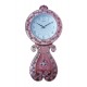 Ceas de perete cu pendul, Princess pink, 59 cm, RK36PND