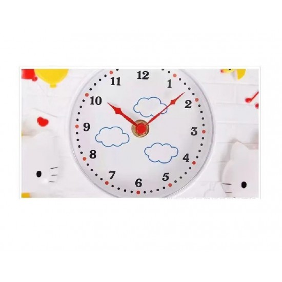 Ceas de perete cu pendul in forma de Casuta pentru copii, Rosu, 30 cm, MHT620-1 Ceas de perete cu pendul in forma de Casuta pentru copii, Rosu, 30 cm, MHT620-1