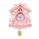 Ceas de perete cu pendul in forma de Casuta pentru copii, Roz, 30 cm, MHT620-2 Ceas de perete cu pendul in forma de Casuta pentru copii, Roz, 30 cm, MHT620-2