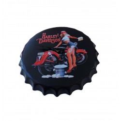 Ceas de perete in forma de capac de bere, Harley Davidson, Metal, 40 cm, 540926X Ceas de perete in forma de capac de bere, Harley Davidson, Metal, 40 cm, 540926X
