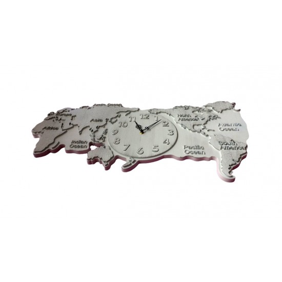 Ceas de perete in forma de harta,78 cm, Alb, RC8456AB-1 Ceas de perete in forma de harta,78 cm, Alb, RC8456AB-1