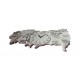 Ceas de perete in forma de harta,78 cm, Alb, RC8456AB-1 Ceas de perete in forma de harta,78 cm, Alb, RC8456AB-1