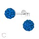 Cercei argint, Minge cu cristale Swarovski Capri Blue, A4S39277 Cercei argint, Minge cu cristale Swarovski Capri Blue, A4S39277