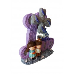 Cutie muzicala cu cheita, Love, Mov, 19 cm, 2139A Cutie muzicala cu cheita, Love, Mov, 19 cm, 2139A