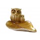 Fructiera decorativa, Bufnite pe frunza, Auriu, 21 cm, GA21075-2A Fructiera decorativa, Bufnite pe frunza, Auriu, 21 cm, GA21075-2A