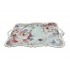 Fructiera platou cu flori, Roz, 42 cm, MK107