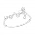 Inel argint,  Fecioara cu cristale din Zirconiu White, Marimea 57, A4S39351