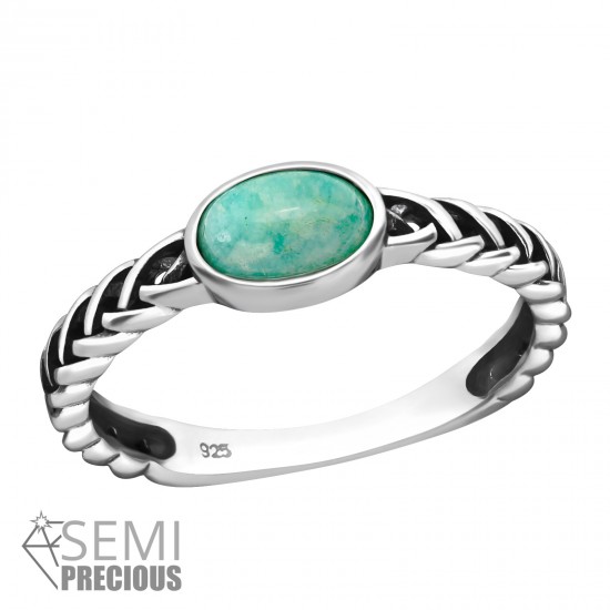 Inel argint, Oval cu piatra din Zirconiu, Green Turquoise, Marimea 52, A4S39248 Inel argint, Oval cu piatra din Zirconiu, Green Turquoise, Marimea 52, A4S39248