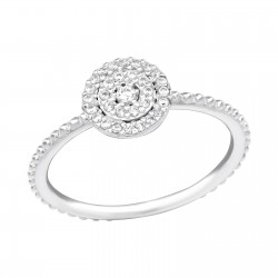 Inel argint,  Stralucitor cu cristale din Zirconiu White, Marimea 52, A4S39252