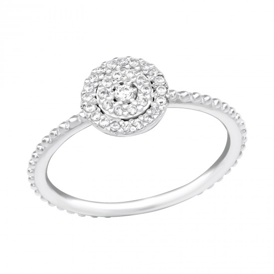 Inel argint,  Stralucitor cu cristale din Zirconiu White, Marimea 52, A4S39252