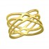 Inel argint placat cu aur 18K,  Impletit, Marimea 49, A4S39500