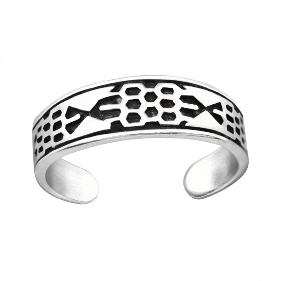 Inel de picior din argint, Texturat, Silver, A4S32307 Inel de picior din argint, Texturat, Silver, A4S32307