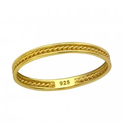 Inel argint placat cu aur 18K, Franghie, Marimea 57, BV39168-2