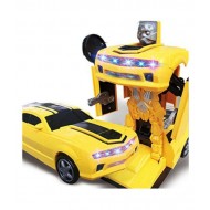 Masina transformer in robot 2 in 1, Canta si lumineaza, 1M