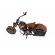 Motocicleta decorativa, Din metal, Maro, 20 cm, 356MD1