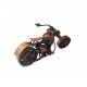 Motocicleta decorativa, Din metal, Maro, 20 cm, 356MD1