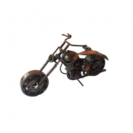 Motocicleta decorativa, Din metal, Negru, 20 cm, 356MD Motocicleta decorativa, Din metal, Negru, 20 cm, 356MD