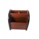 Ornament de birou cu ceas din lemn, Maro, 12 cm, 3561DX Ornament de birou cu ceas din lemn, Maro, 12 cm, 3561DX