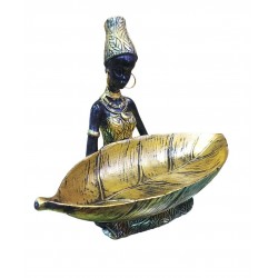 Ornament decorativ, Africana cu suport pentru bijuterii, Auriu, 19 cm, LY231907 Ornament decorativ, Africana cu suport pentru bijuterii, Auriu, 19 cm, LY231907