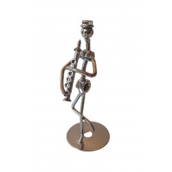 Ornament decorativ, Muzicant din metal, Nergu, 13 cm, 356XD-1
