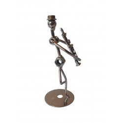 Ornament decorativ, Muzicant din metal, Nergu, 13 cm, 356XD-1 Ornament decorativ, Muzicant din metal, Nergu, 13 cm, 356XD-1