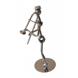 Ornament decorativ, Muzicant din metal, Nergu, 13 cm, 356XD-2 Ornament decorativ, Muzicant din metal, Nergu, 13 cm, 356XD-2