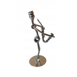 Ornament decorativ, Muzicant din metal, Nergu, 13 cm, 356XD-3 Ornament decorativ, Muzicant din metal, Nergu, 13 cm, 356XD-3