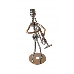 Ornament decorativ, Muzicant din metal, Nergu, 13 cm, 356XD-5 Ornament decorativ, Muzicant din metal, Nergu, 13 cm, 356XD-5