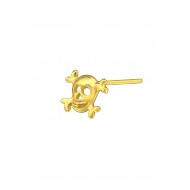 Piercing nas Argint placat cu aur 18K, Craniu, A4S33471