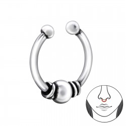 Piercing  nas din Argint, Bali, Silver A4S28382