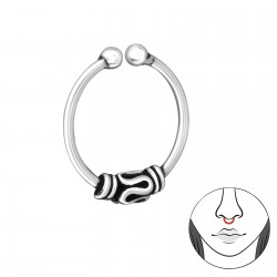 Piercing  nas din Argint, Bali, Silver, A4S31997 