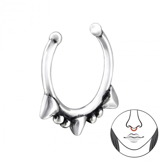 Piercing nas din Argint, Coroana, Silver A4S28389 Piercing nas din Argint, Coroana, Silver A4S28389