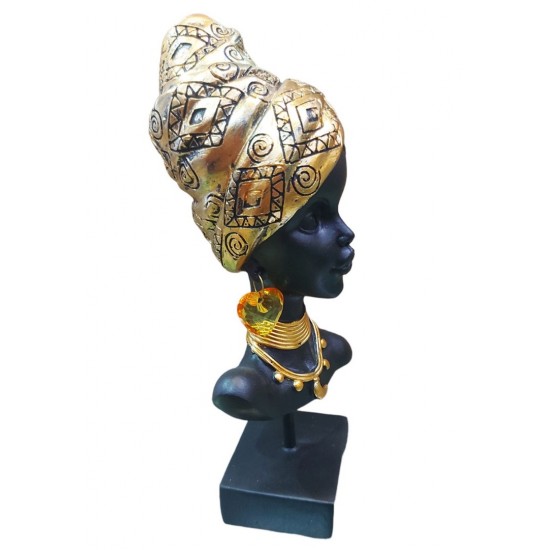 Statueta Decorativa, Africana, Auriu, 23 cm, LY239X