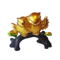 Statueta Decorativa, Bufnite pe creanga de copac, Auriu, 22 cm, GA21231 Statueta Decorativa, Bufnite pe creanga de copac, Auriu, 22 cm, GA21231