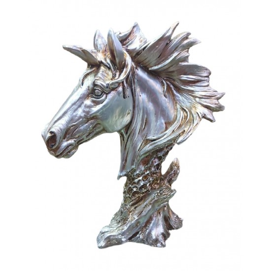 Statueta Decorativa, Bust Cal, Argintiu, 25 cm, DO22X Statueta Decorativa, Bust Cal, Argintiu, 25 cm, DO22X