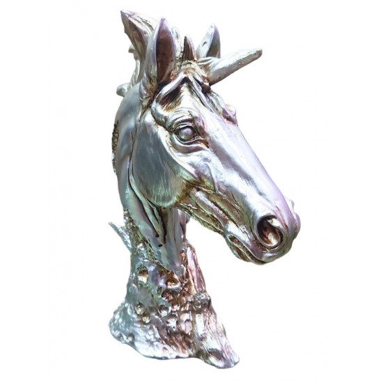 Statueta Decorativa, Bust Cal, Argintiu, 25 cm, DO22X Statueta Decorativa, Bust Cal, Argintiu, 25 cm, DO22X