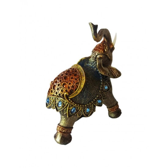 Statueta Decorativa, Elefant cu trompa in sus, Auriu, 14 cm, GA24507-3