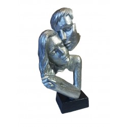 Statueta Decorativa Masca, Indragostiti, Argintiu, 28 cm, 064SX-1 Statueta Decorativa Masca, Indragostiti, Argintiu, 28 cm, 064SX-1