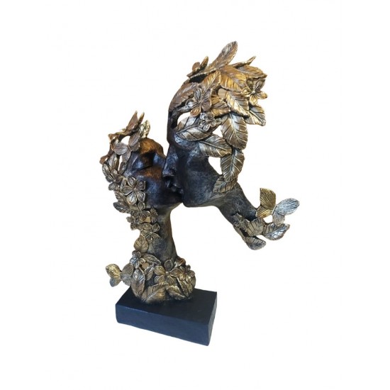 Statueta Decorativa Masca, Indragostiti, Auriu, 40 cm, 037SX