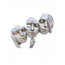 Statueta, Masca nu vad, nu aud, nu vorbesc, 33 cm, 1082XD Statueta, Masca nu vad, nu aud, nu vorbesc, 33 cm, 1082XD
