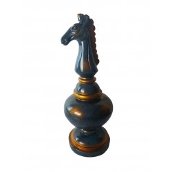 Statueta, Piesa de sah, Cal, Albastru, 30 cm, SR1653-2