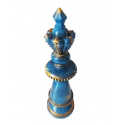 Statueta, Piesa de sah, Rege, Albastru, 33 cm, SR1653-1
