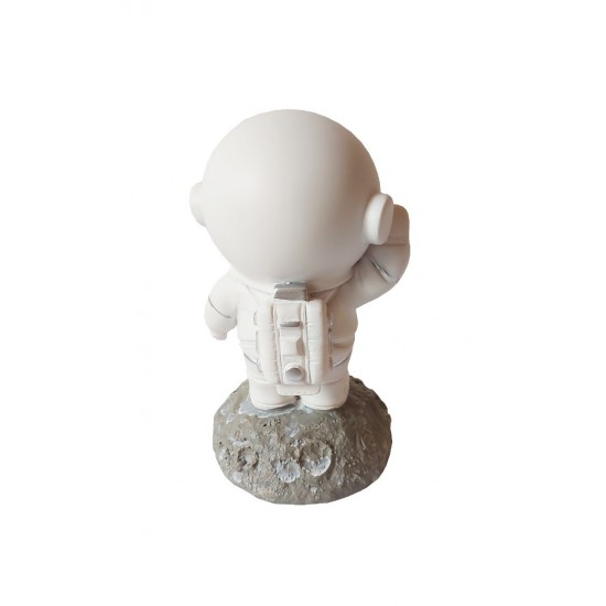 Statueta decorativa, Astronaut pe asteroid, Gri, 11 cm, DY202-7A Statueta decorativa, Astronaut pe asteroid, Gri, 11 cm, DY202-7A