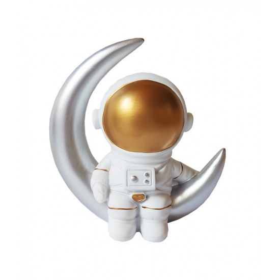 Statueta decorativa, Astronaut pe luna, 12 cm, DY2020-5B Statueta decorativa, Astronaut pe luna, 12 cm, DY2020-5B