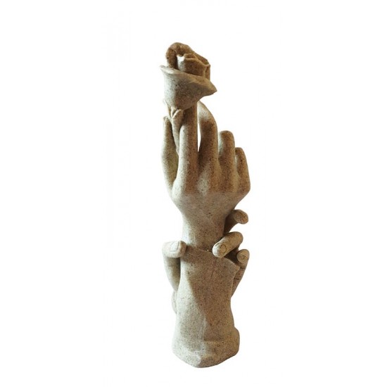 Statueta decorativa, Atingerea Dragostei, Crem, 28 cm, GXL021 Statueta decorativa, Atingerea Dragostei, Crem, 28 cm, GXL021