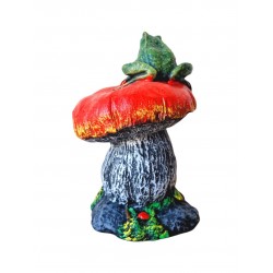 Statueta decorativa, Broasca pe ciuperca, Multicolor, 25 cm, DV56-12 Statueta decorativa, Broasca pe ciuperca, Multicolor, 25 cm, DV56-12