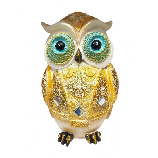 Statueta decorativa, Bufnita, Galben, 18 cm, 1025DD1 Statueta decorativa, Bufnita, Galben, 18 cm, 1025DD1