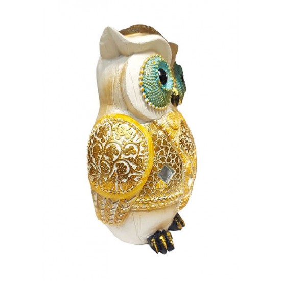 Statueta decorativa, Bufnita, Galben, 18 cm, 1025DD1 Statueta decorativa, Bufnita, Galben, 18 cm, 1025DD1